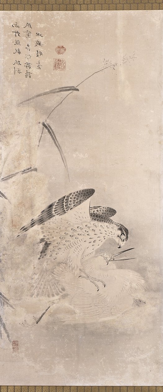 Hawks and Prey (tinta papíron) alkotó: Unknown artist