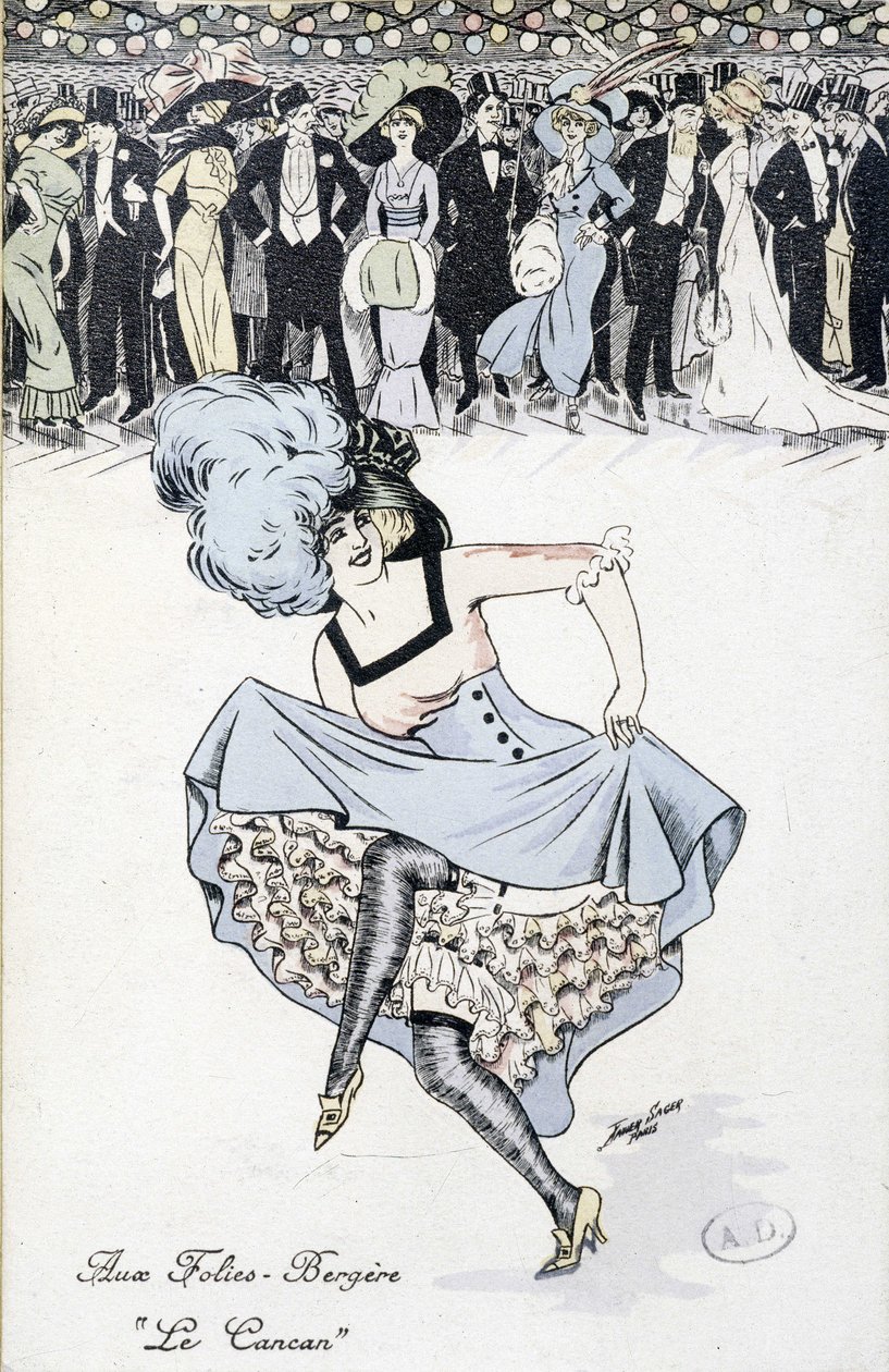 Folies-Bergères: a „Cancan”, n.d. alkotó: Unknown artist