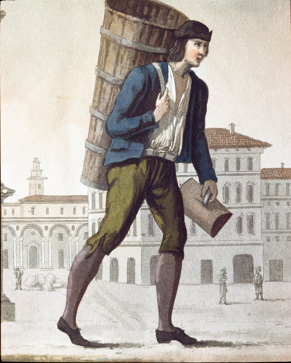 Régi mesterség: a tejesember (Litográfia alkotó: Unknown artist