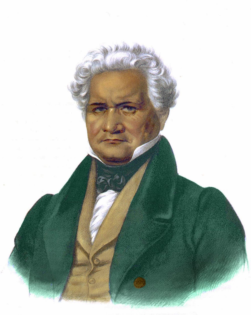 John Ridge portréja, 1838-as metszet. alkotó: Unknown artist