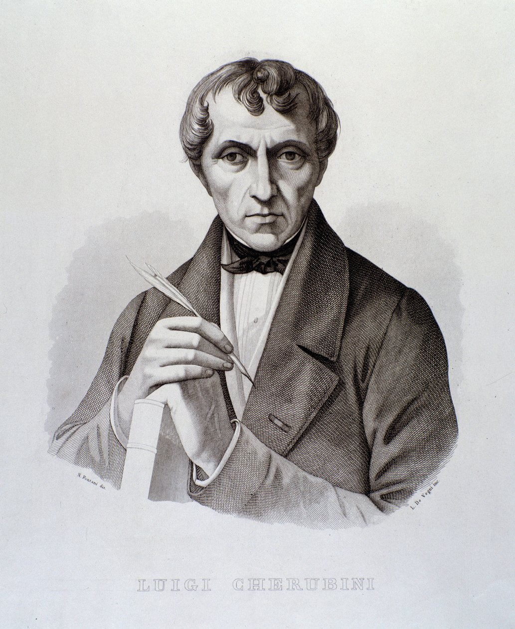 Luigi Cherubini portréja (metszet) alkotó: Unknown artist