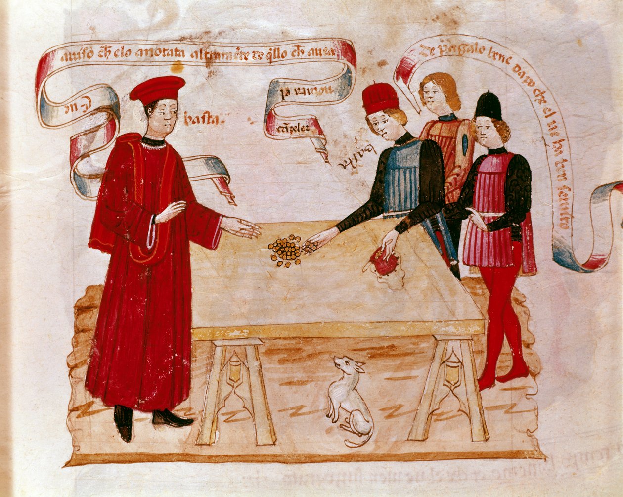 Egy bíró megvesztegetésének jelenete (miniatűr alkotó: Unknown artist