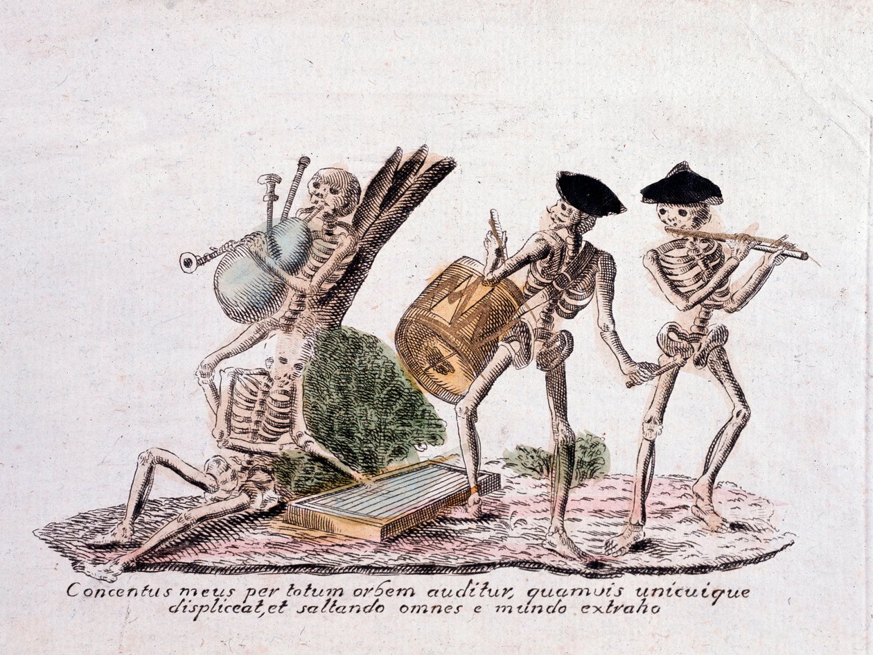 A halál tánca (nyomtatás) alkotó: Unknown artist