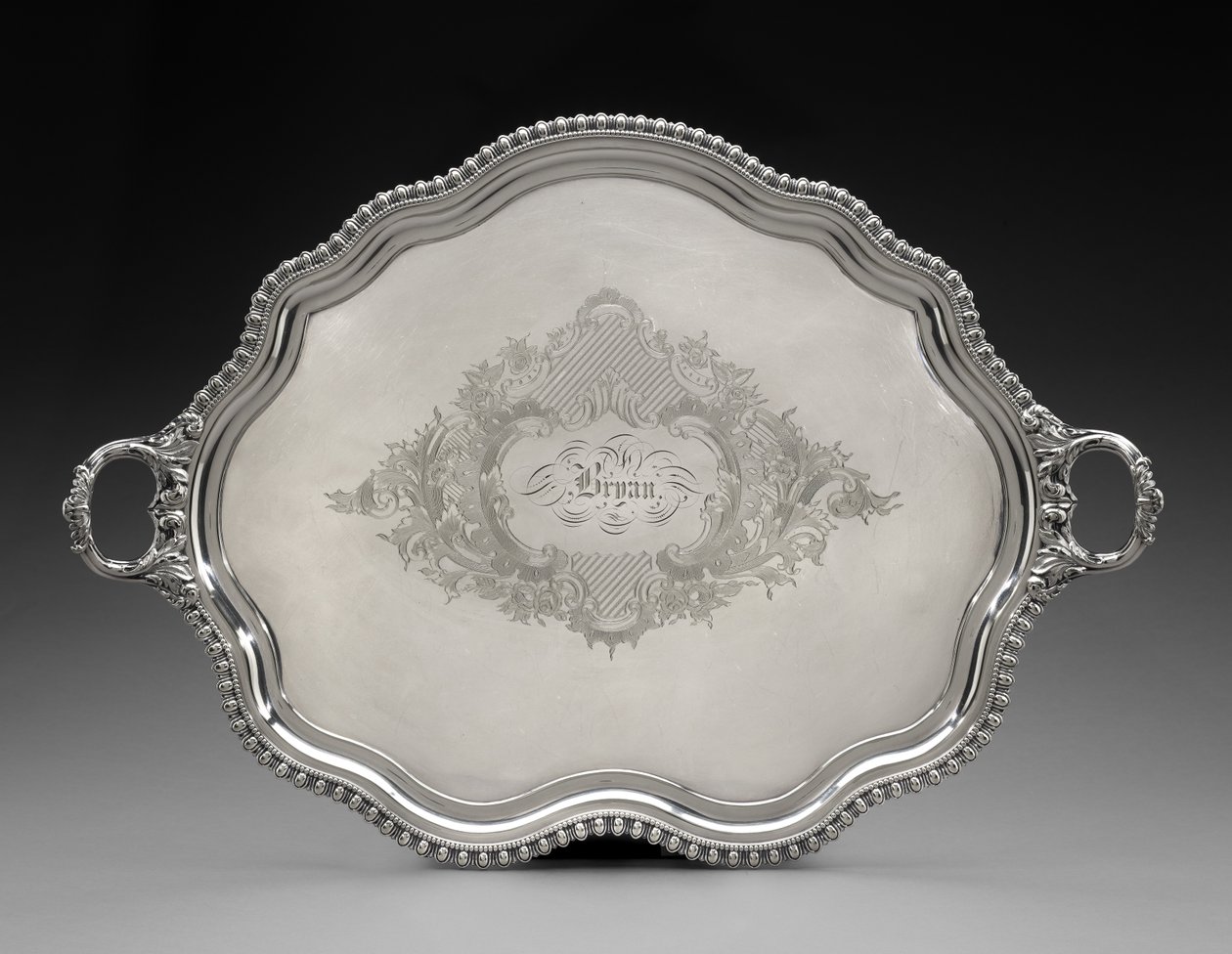 tálca, c. 1855 (ezüst tábla) alkotó: Unknown artist