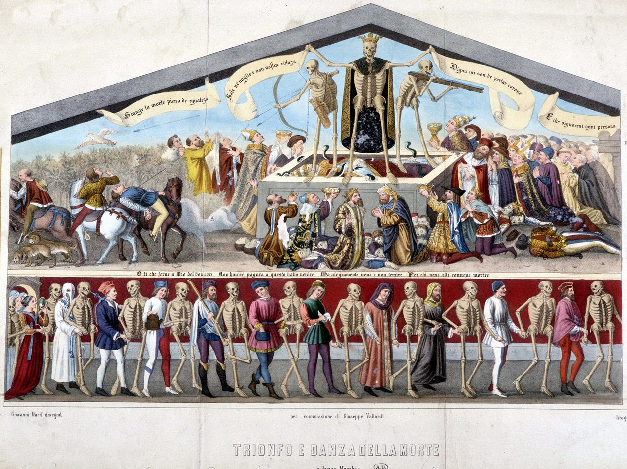 A halál diadala és a hátborzongató tánc alkotó: Unknown artist