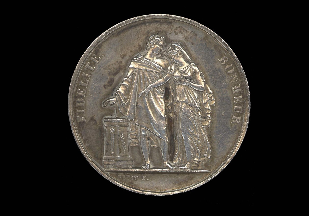 Esküvői token: "" Hűség, boldogság"" alkotó: Unknown artist