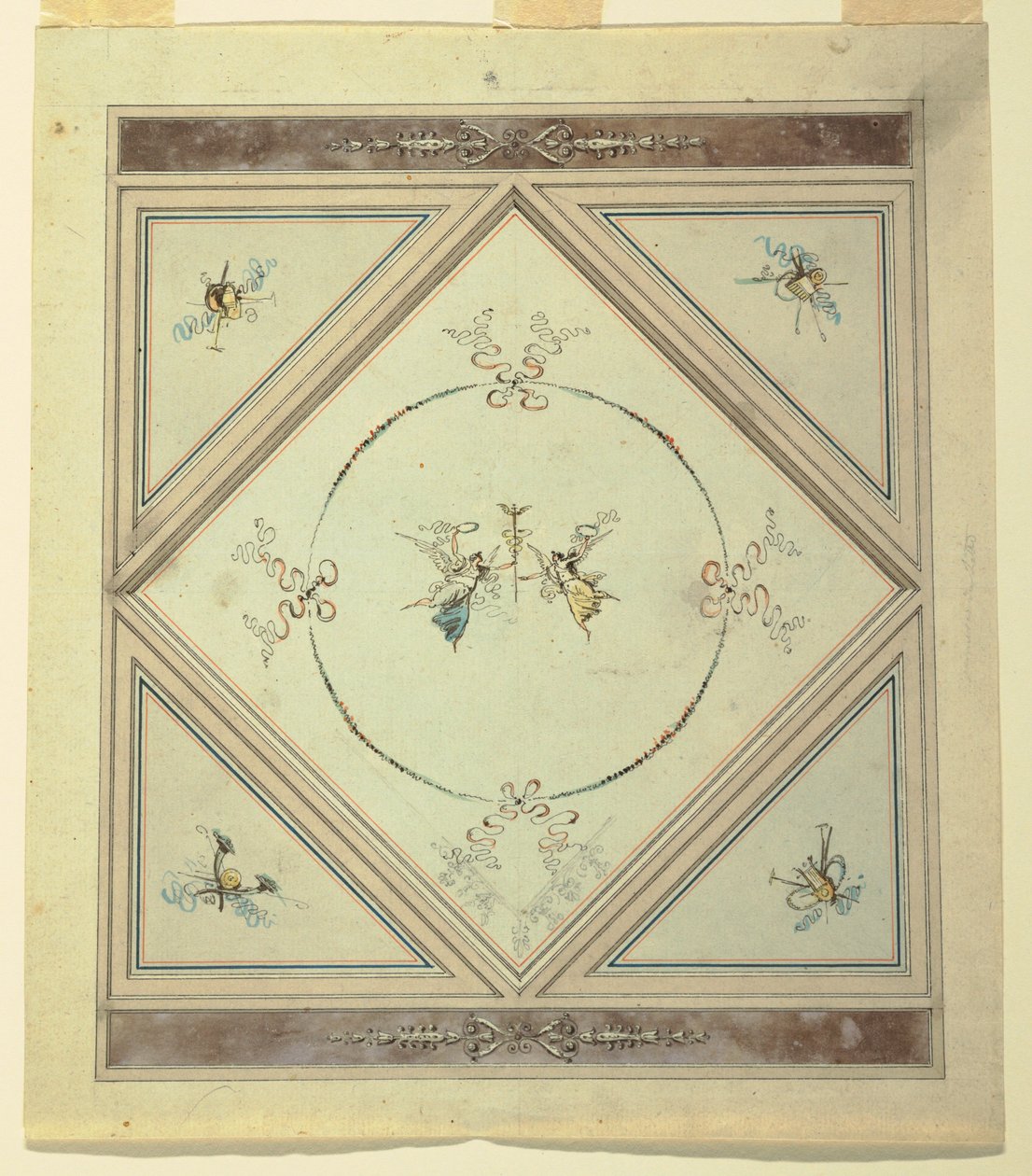 Rajz, hálószoba mennyezete, 1820-23 alkotó: Unknown artistUnknown artist