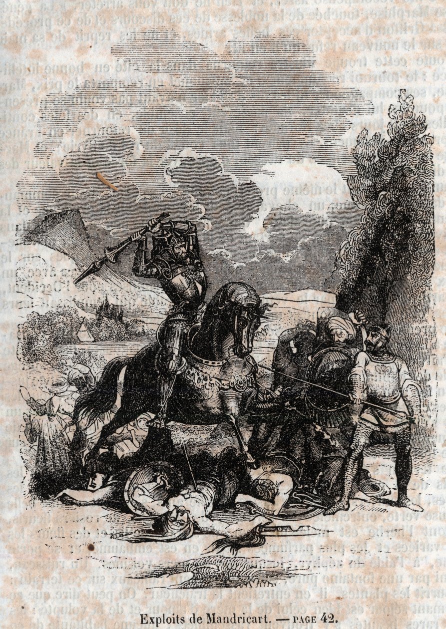 1851-es metszet „Roland furieux”-tól alkotó: Unknown artist