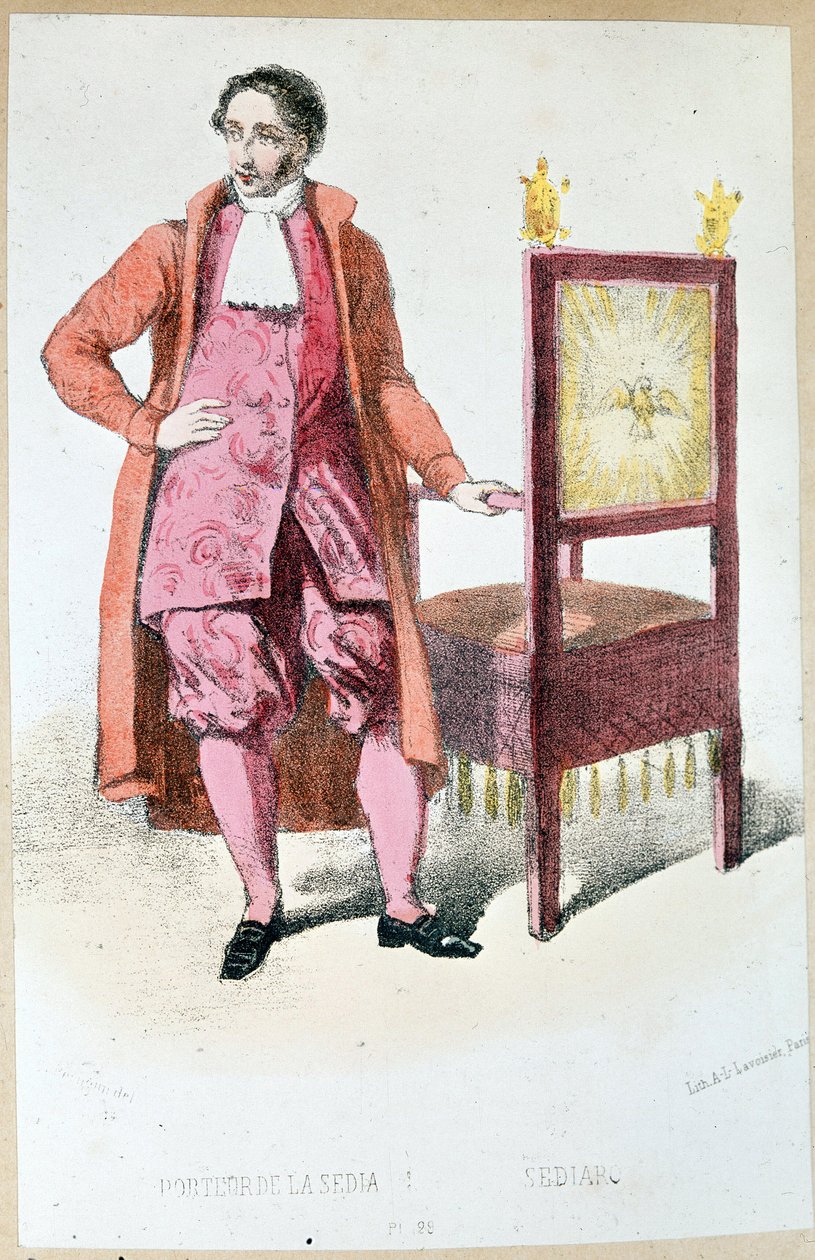A Sedia hordozója alkotó: Unknown artist