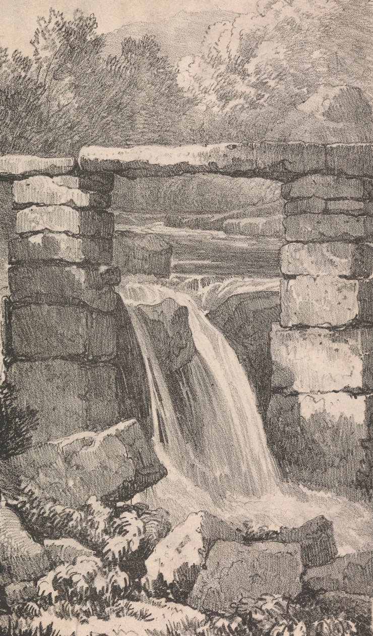 Híd a vízesés felett alkotó: Unknown artist