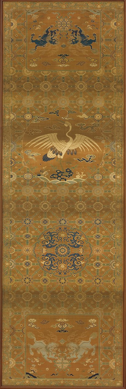 Brokát, selyem. Hosszúkás panel; székhuzat alkotó: Unknown artist