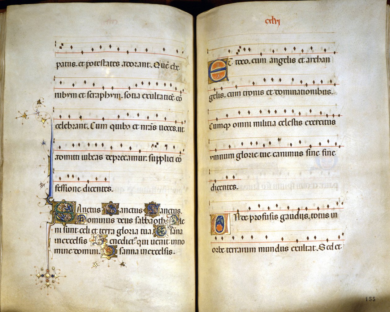 Visconti Misekönyvének „” SANCTUS”” kánonja alkotó: Unknown artist