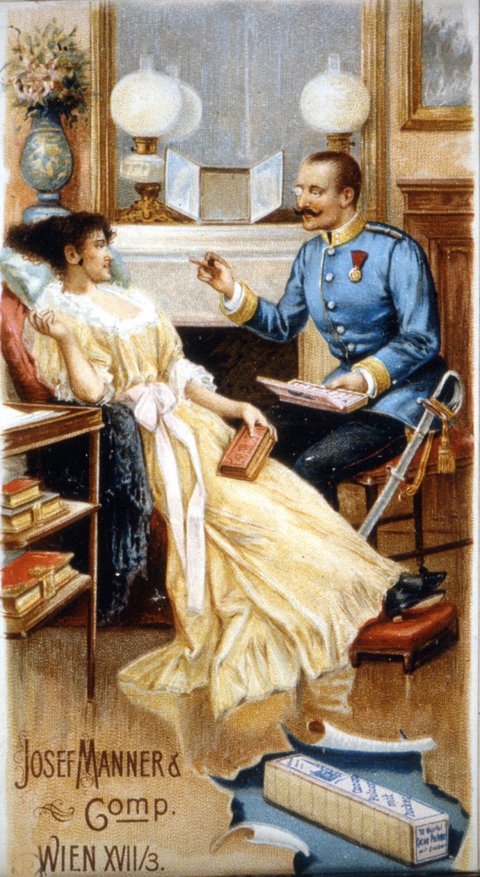 „Josef Manner & Gomp, Bécs” csokoládéreklám”. alkotó: Unknown artist