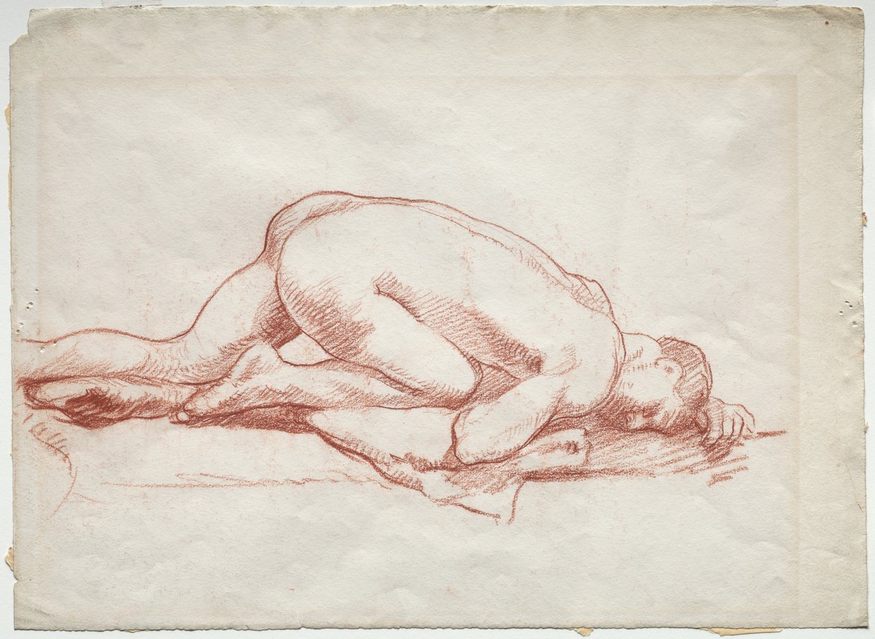 Guggoló férfi akt alkotó: Unknown artist
