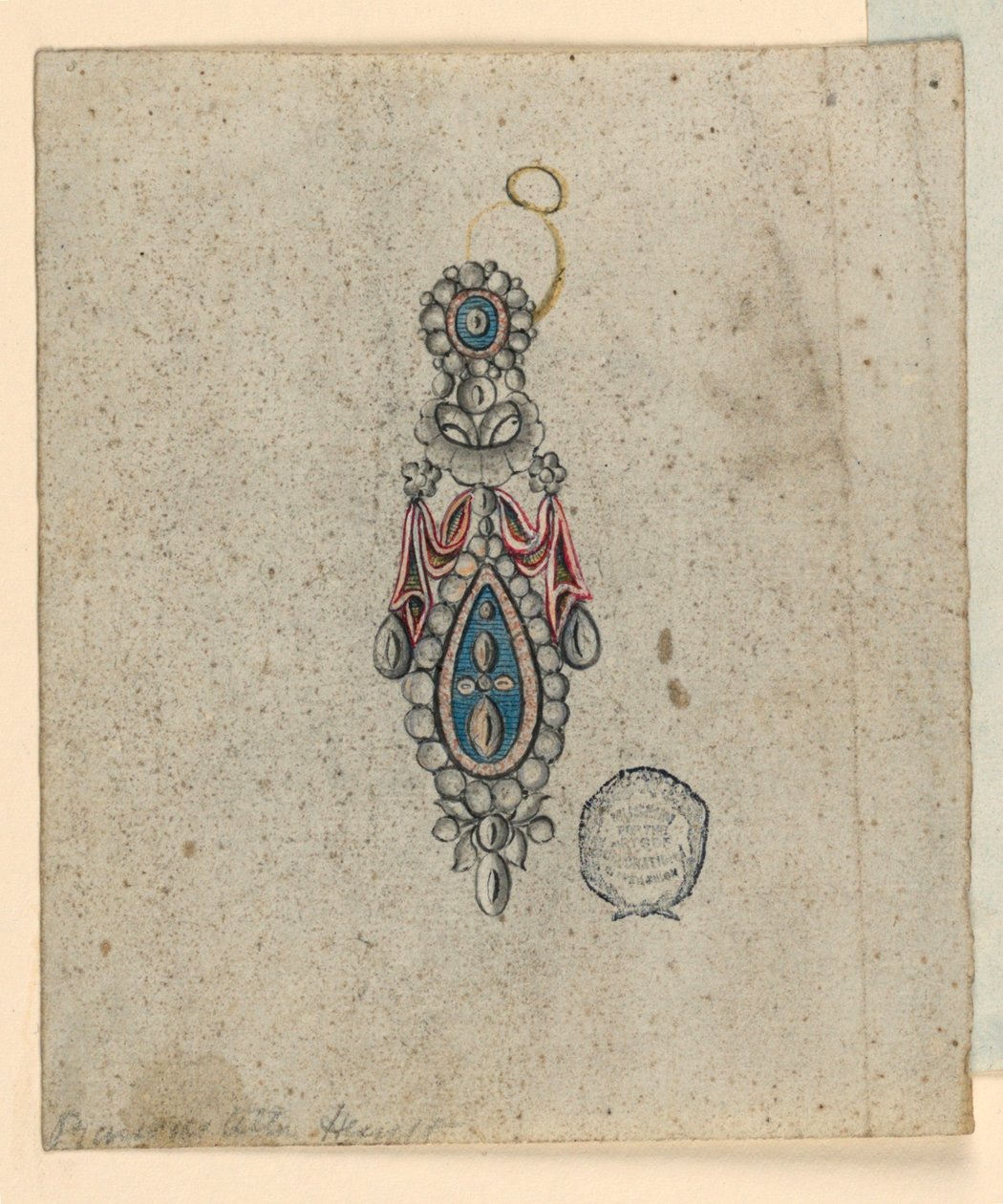 Fülbevaló kialakítása alkotó: Unknown artist
