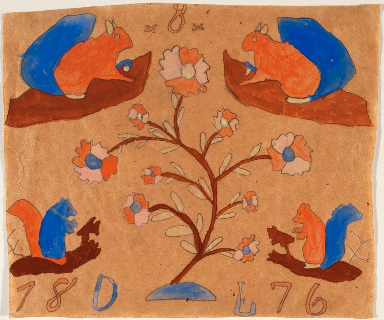 Négy mókus alkotó: Unknown artist