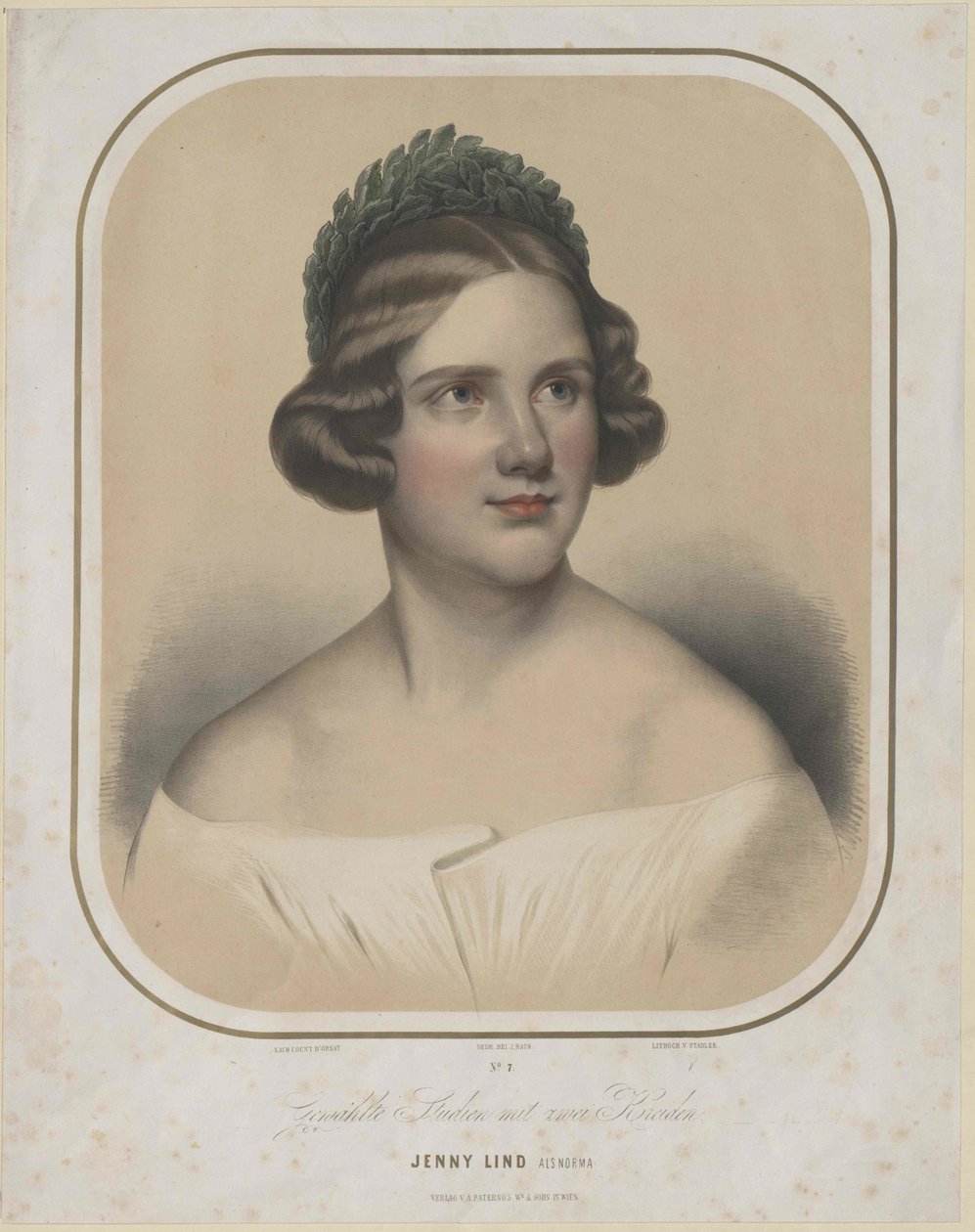 Jenny Lind (nyomtatás) alkotó: Unknown artist