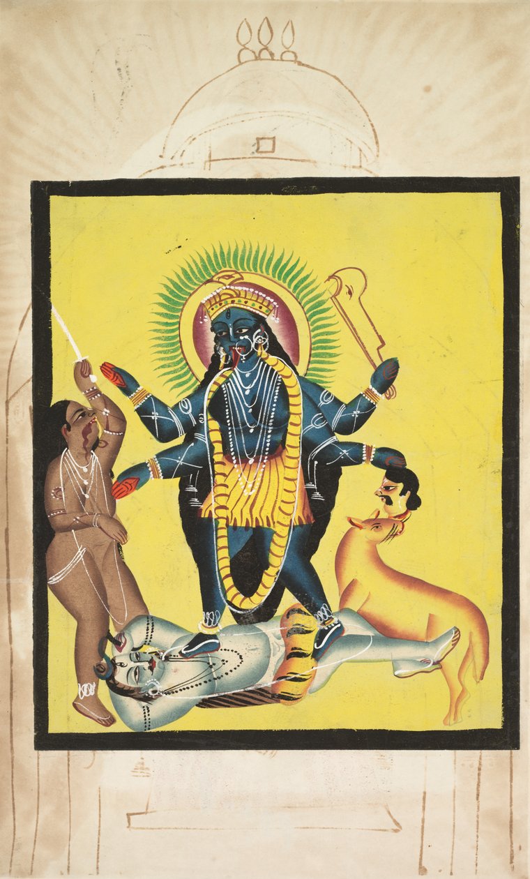 Kali Shiván állva (verso) alkotó: Unknown artist