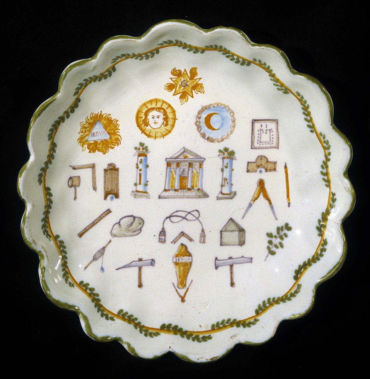 Maconnic dekortányér alkotó: Unknown artist