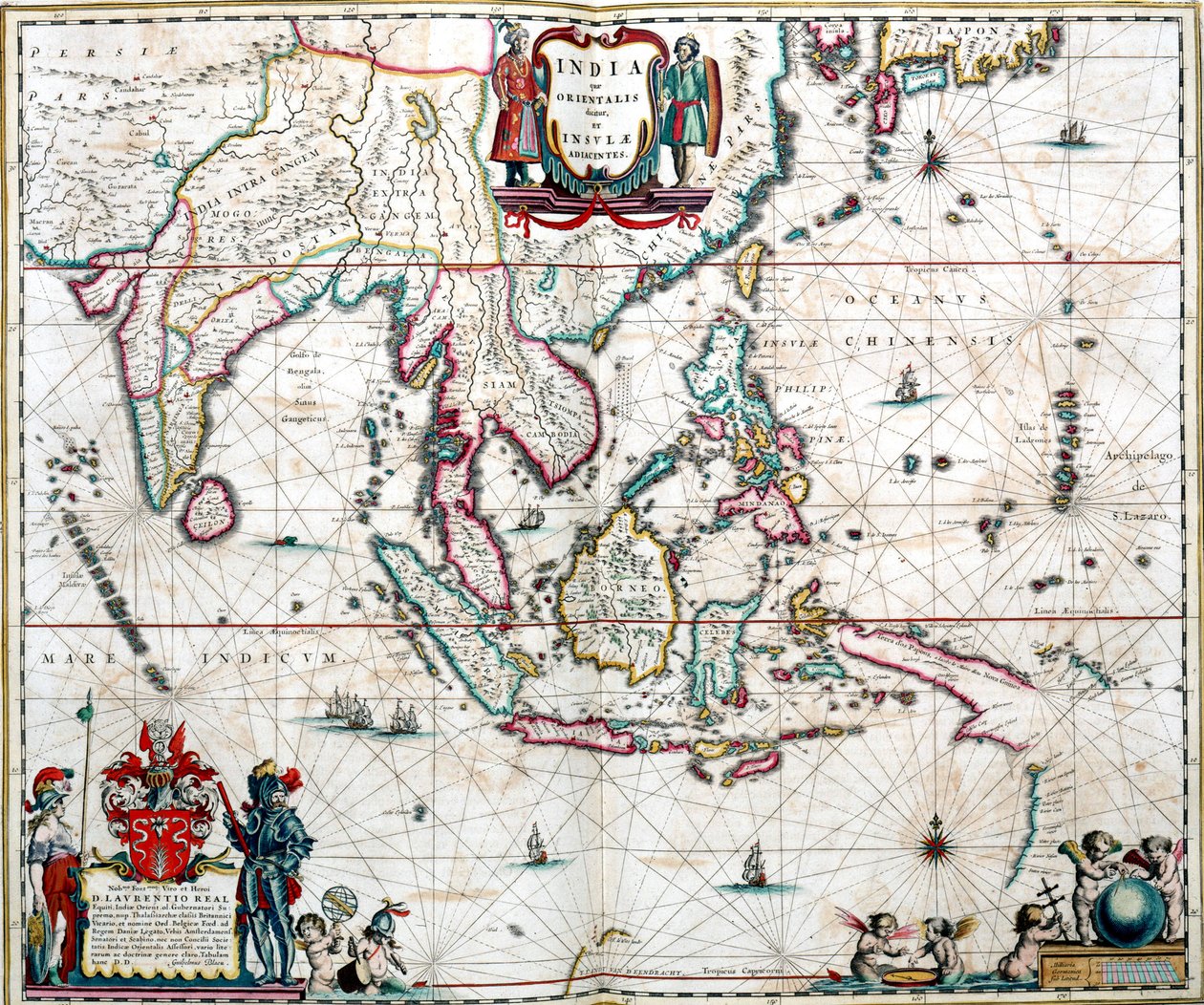 Ázsia térképe a Blaeu Atlasból alkotó: Unknown artist