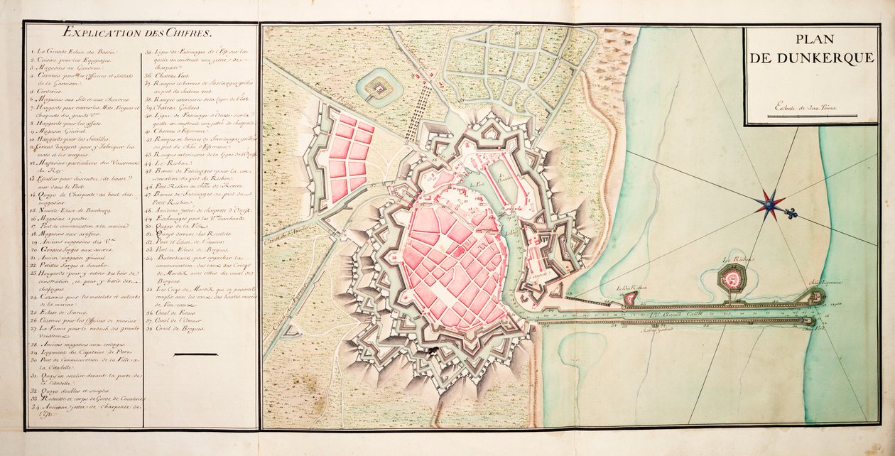 Dunkerque térképe alkotó: Unknown artist