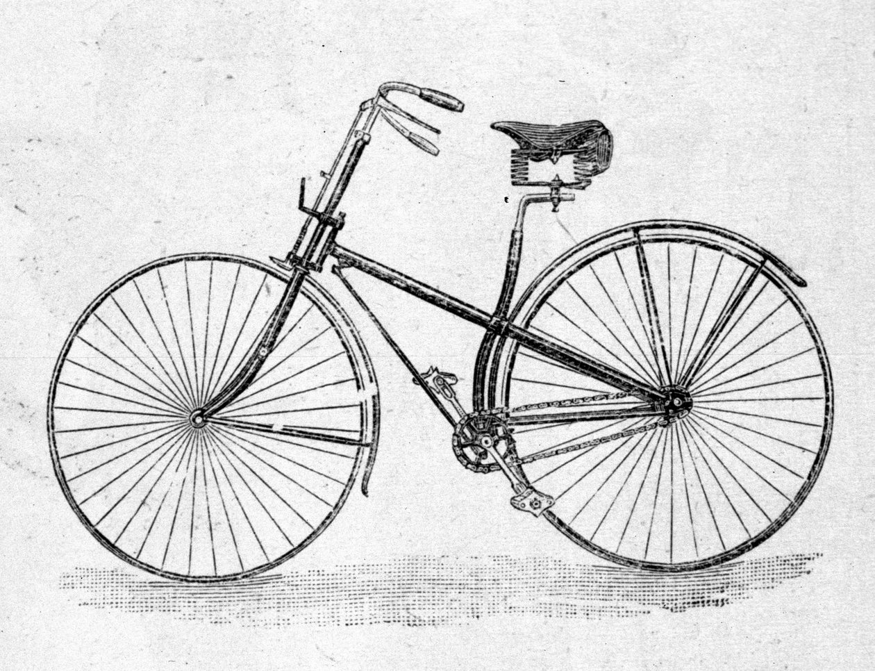 Egyenes testű kerékpár modell. alkotó: Unknown artist