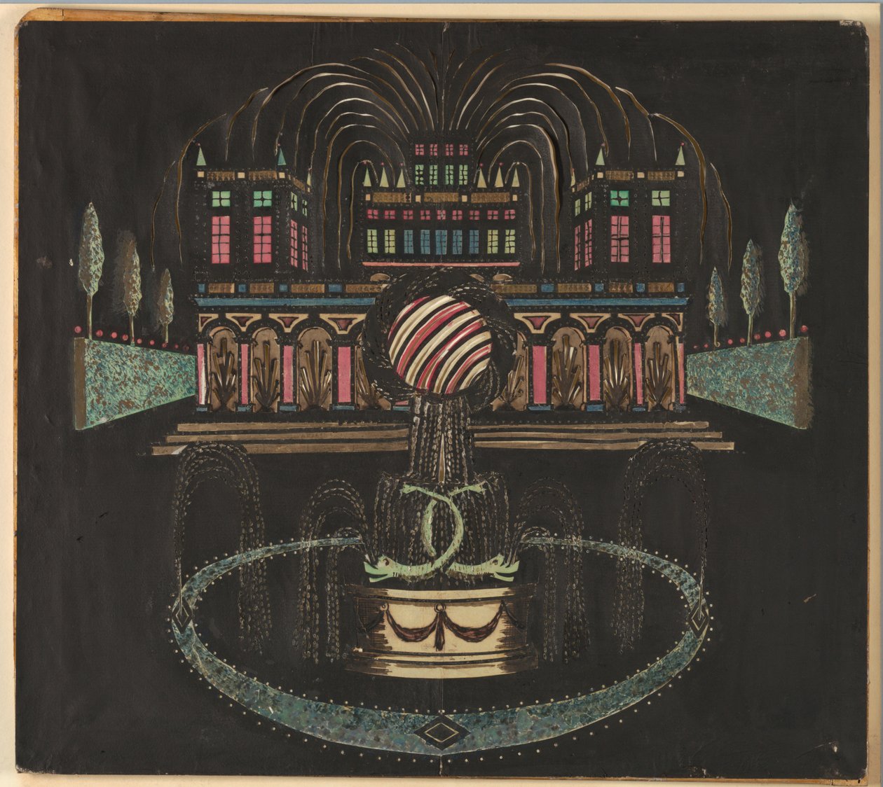 Palota és szökőkút alkotó: Unknown artist