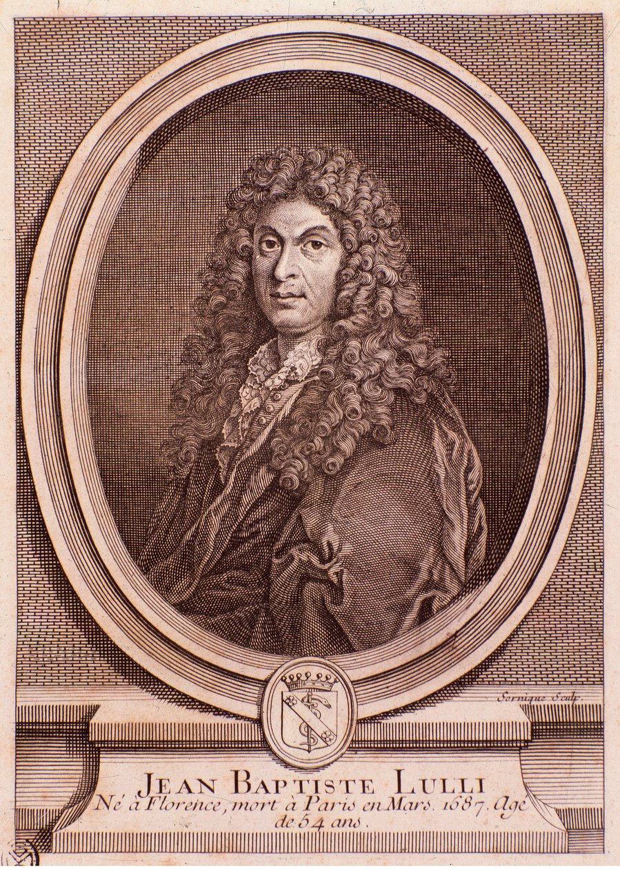 Jean Baptiste Lully portréja (metszet alkotó: Unknown artist