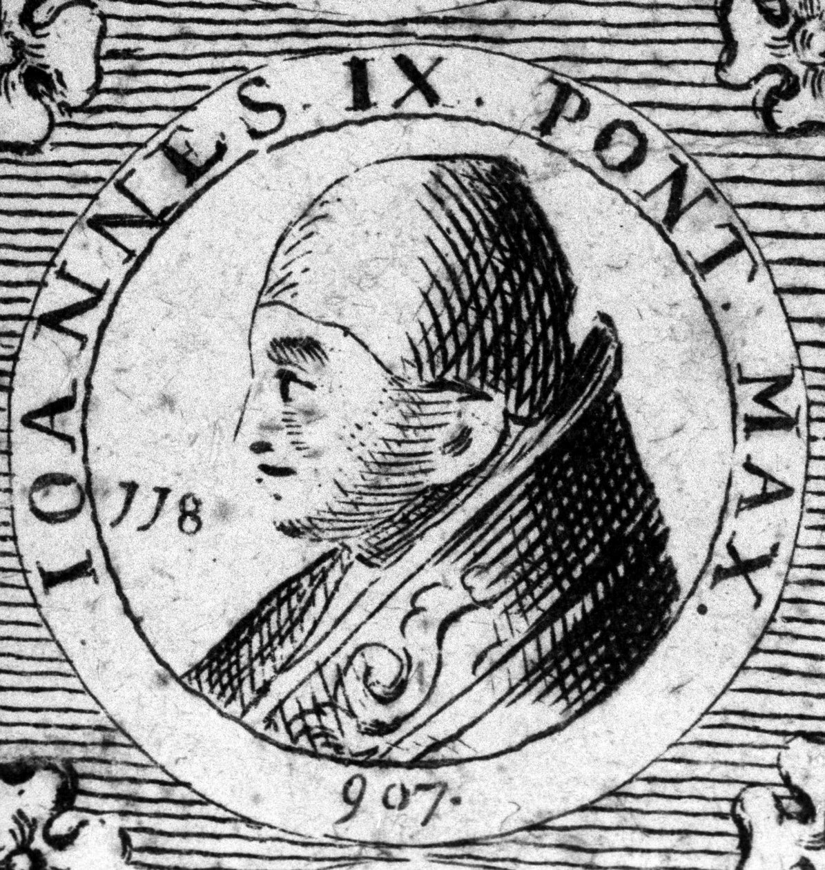 János pápa portréja (898-900). alkotó: Unknown artist