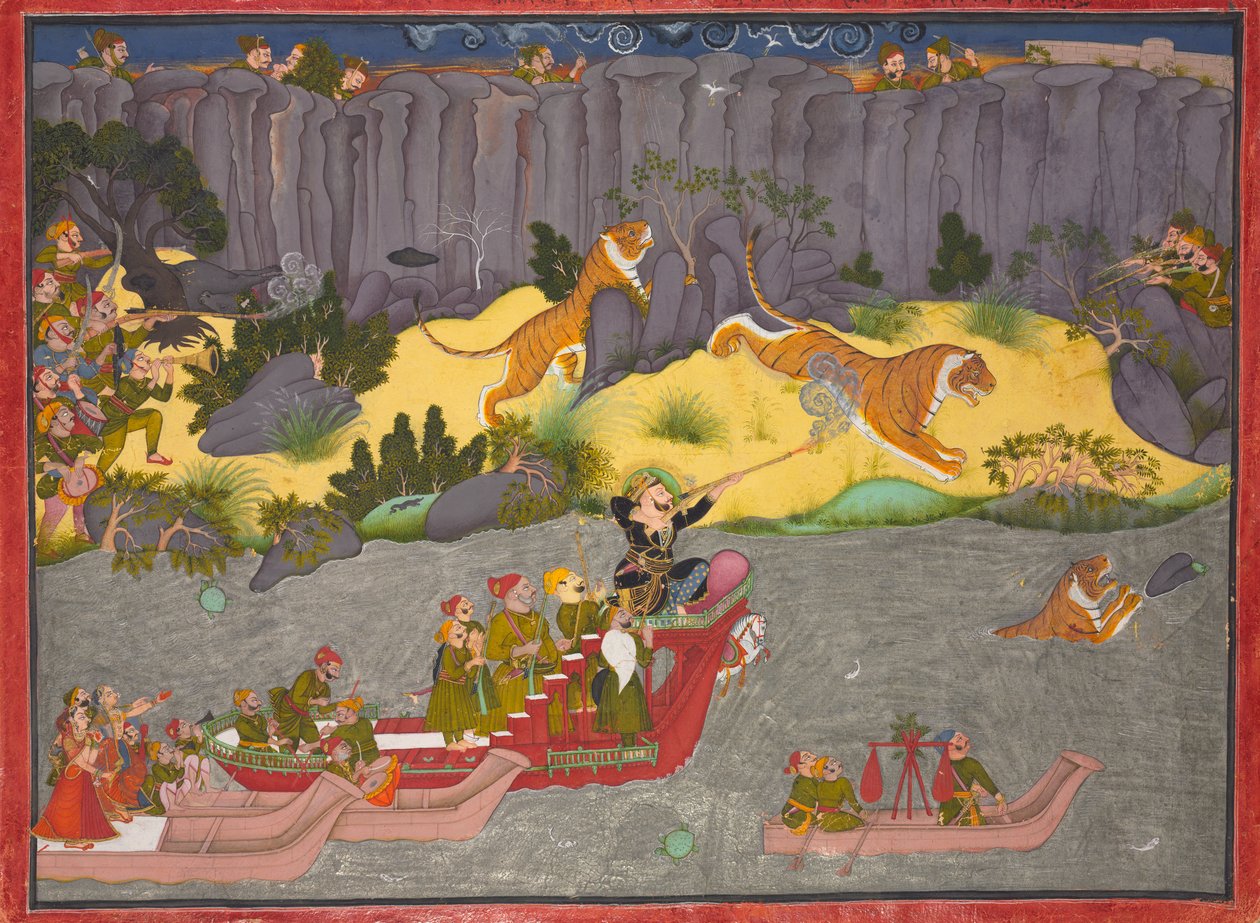 Raja Ram Singh tigrisvadászata II alkotó: Unknown artist