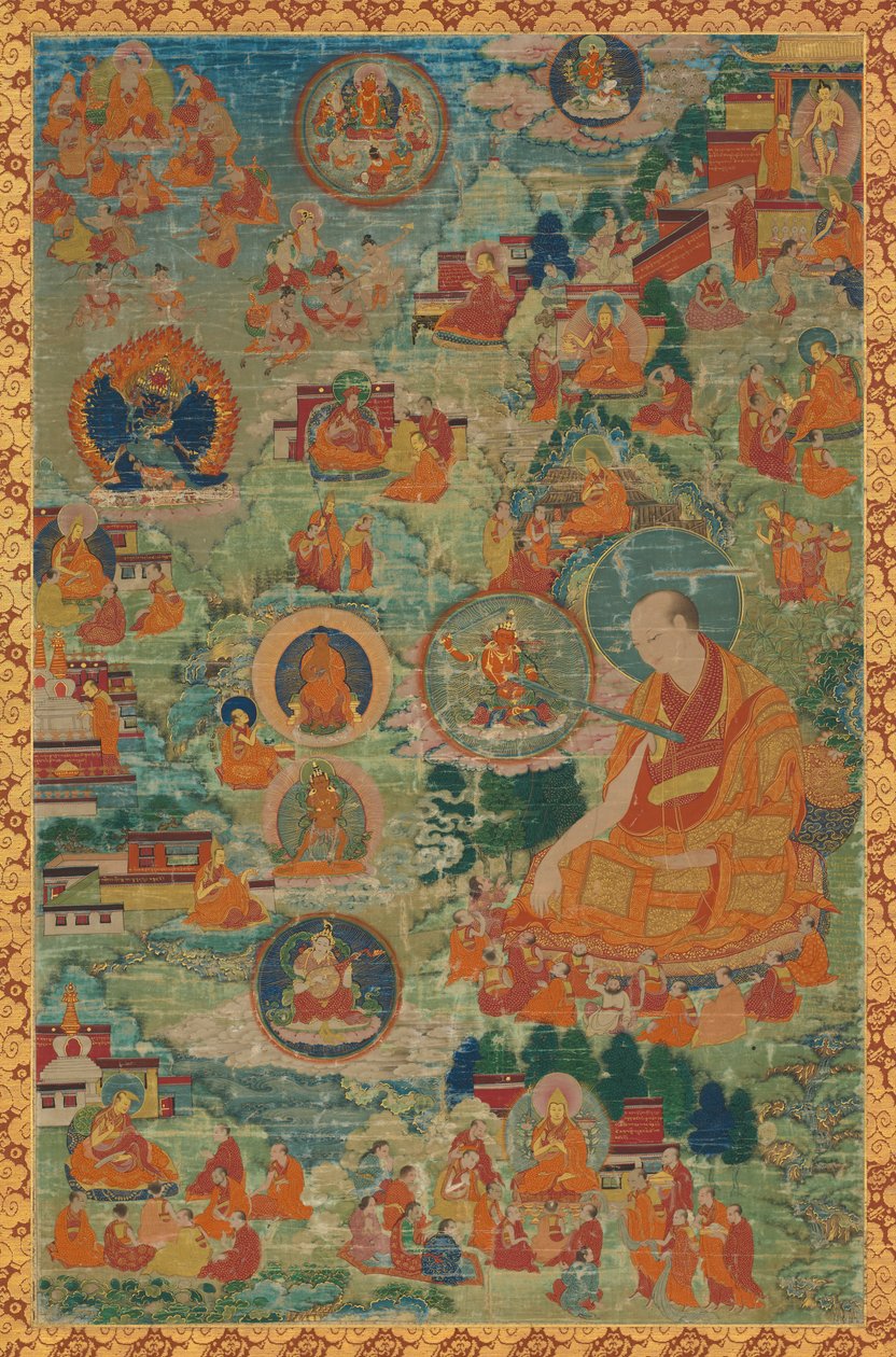 Tsong-kha-pa és jelenetek az életéből alkotó: Unknown artist