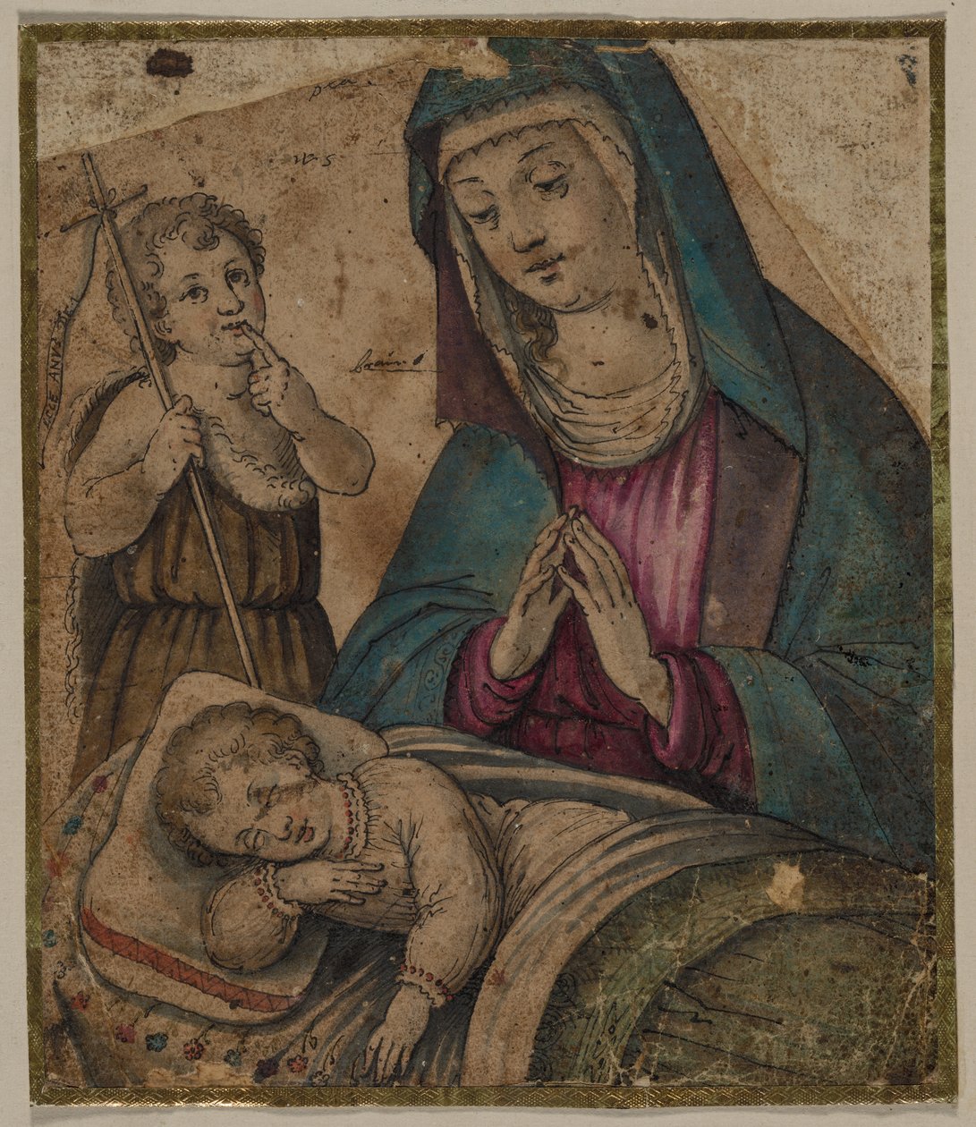 Szűz és gyermek Szent Jánossal (recto) alkotó: Unknown artist