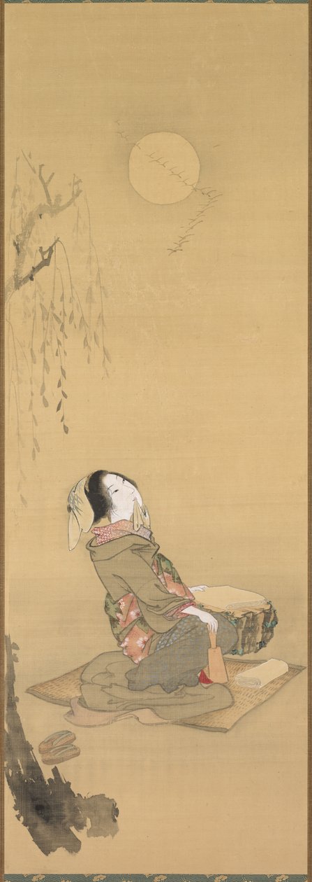 Nő nézi a Holdat alkotó: Unknown artist