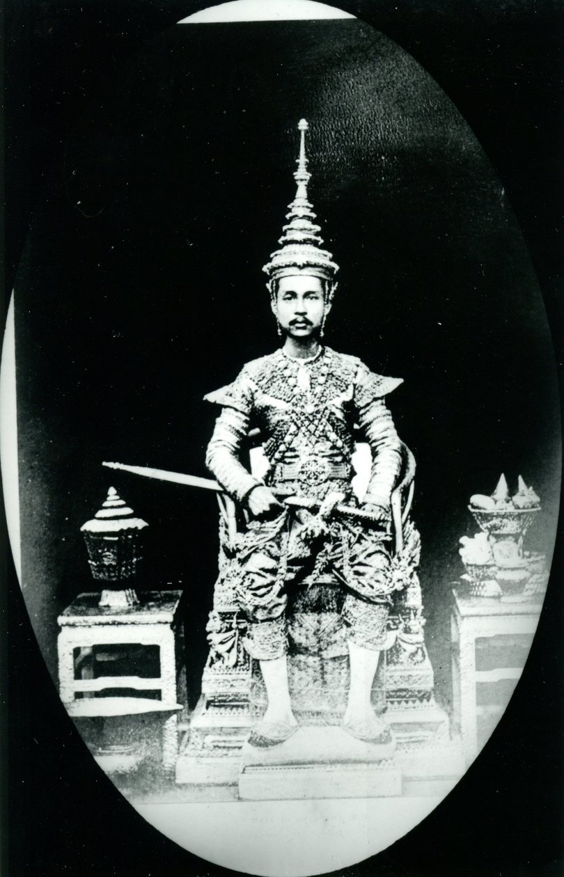 Chulalongkorn király, 1880 körül (f/w fotó) alkotó: Unknown photographer
