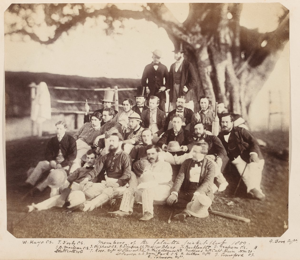 A Calcutta Cricket Club tagjai, 1859 alkotó: Unknown