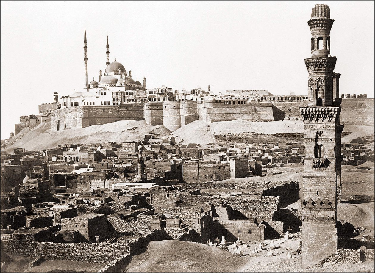 Kairó látképe, fénykép 1870 körül. alkotó: Unknown photographer