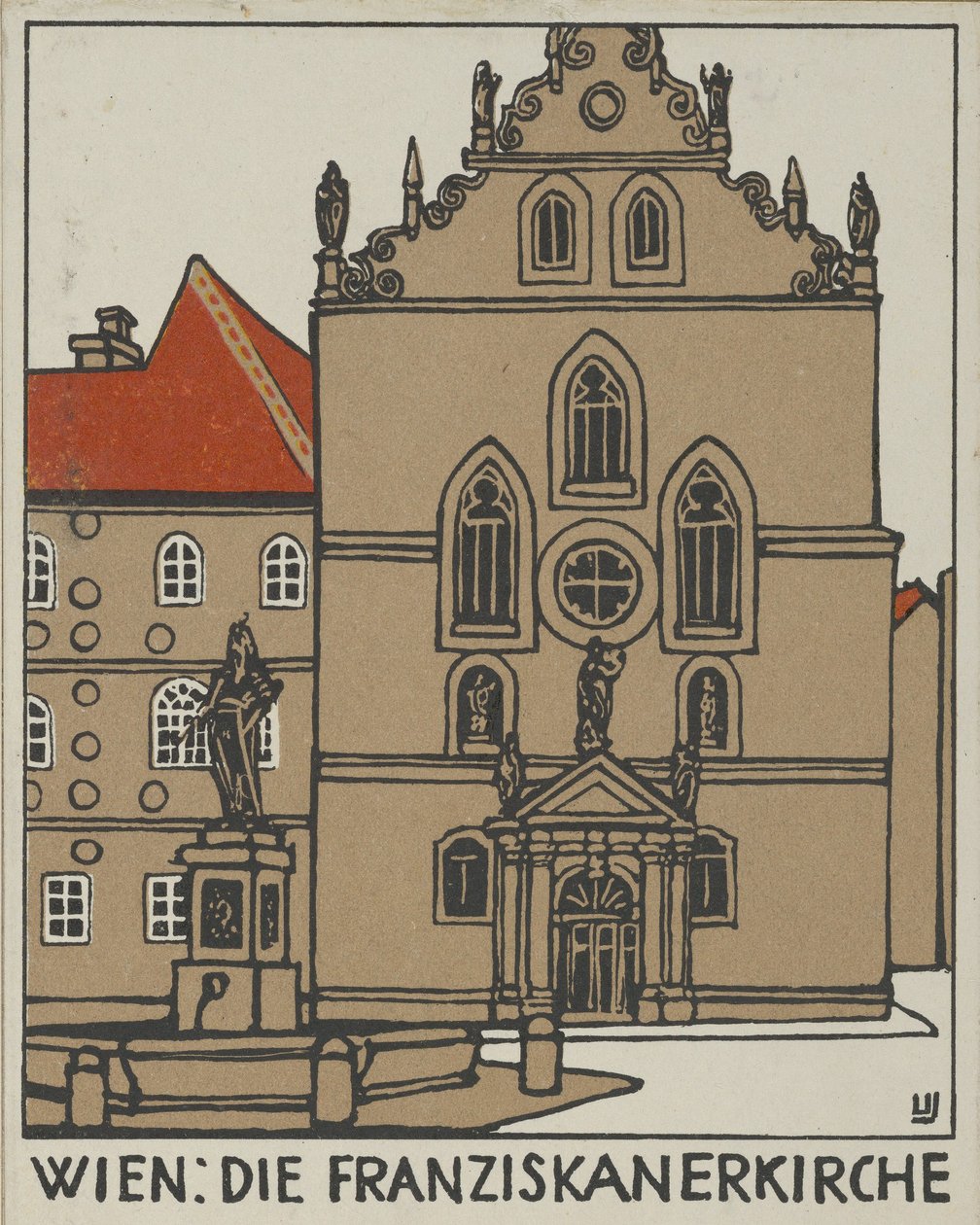 Bécs: Ferences templom Bécs: A ferences templom, 1908. alkotó: Urban Janke