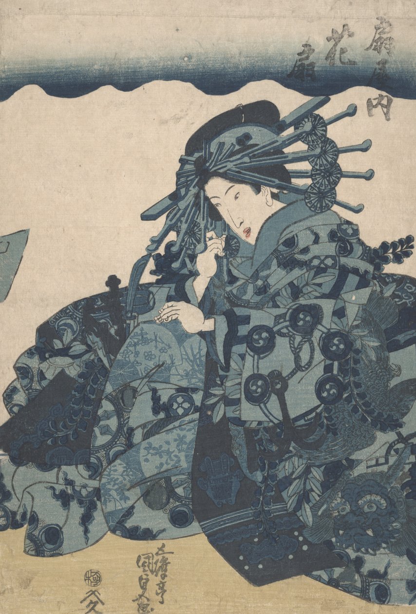 Ismeretlen aizuri-e nyomtatvány, 1830 körül alkotó: Utagawa Kunisada