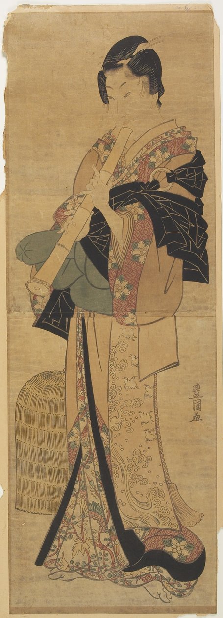 (Párospapnak álcázott nő) alkotó: Utagawa Toyokuni