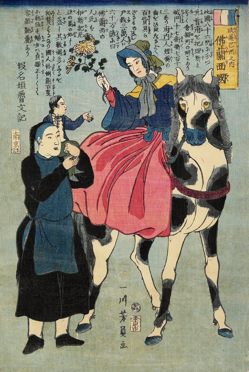 Franciaország, 1862. február alkotó: Utagawa Yoshikazu