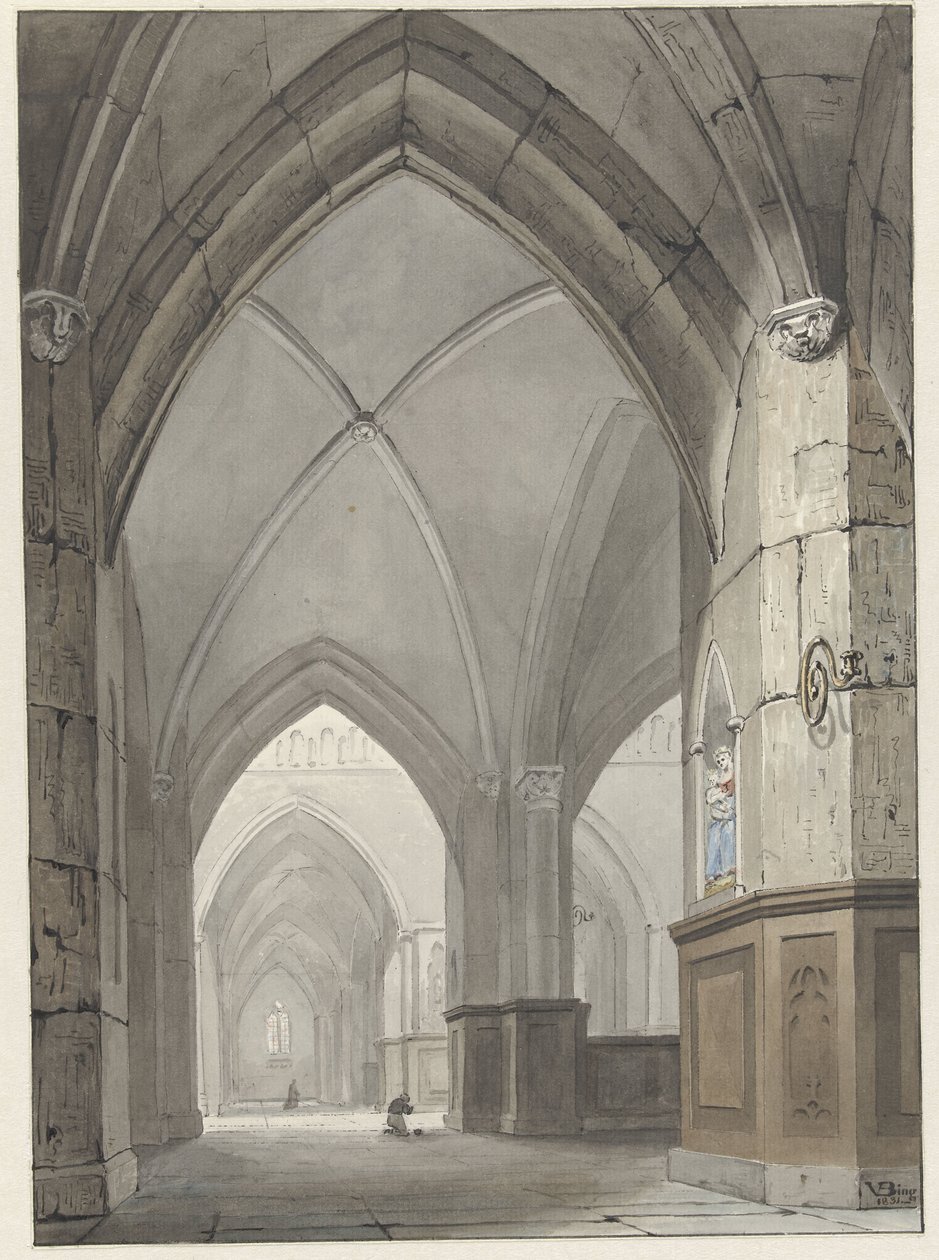 Kerkinterieur alkotó: Valentijn Bing