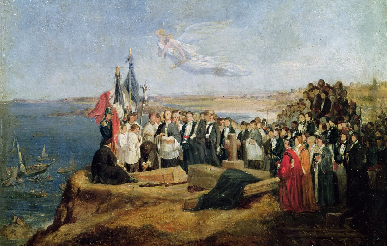 Chateaubriand vicomte (1768-1848) temetése Grand-Bében, 1848. július 19. alkotó: Valentin Louis Doutreleau
