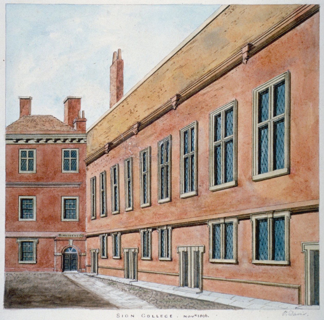 Sion College, London City, 1806 alkotó: Valentine Davis