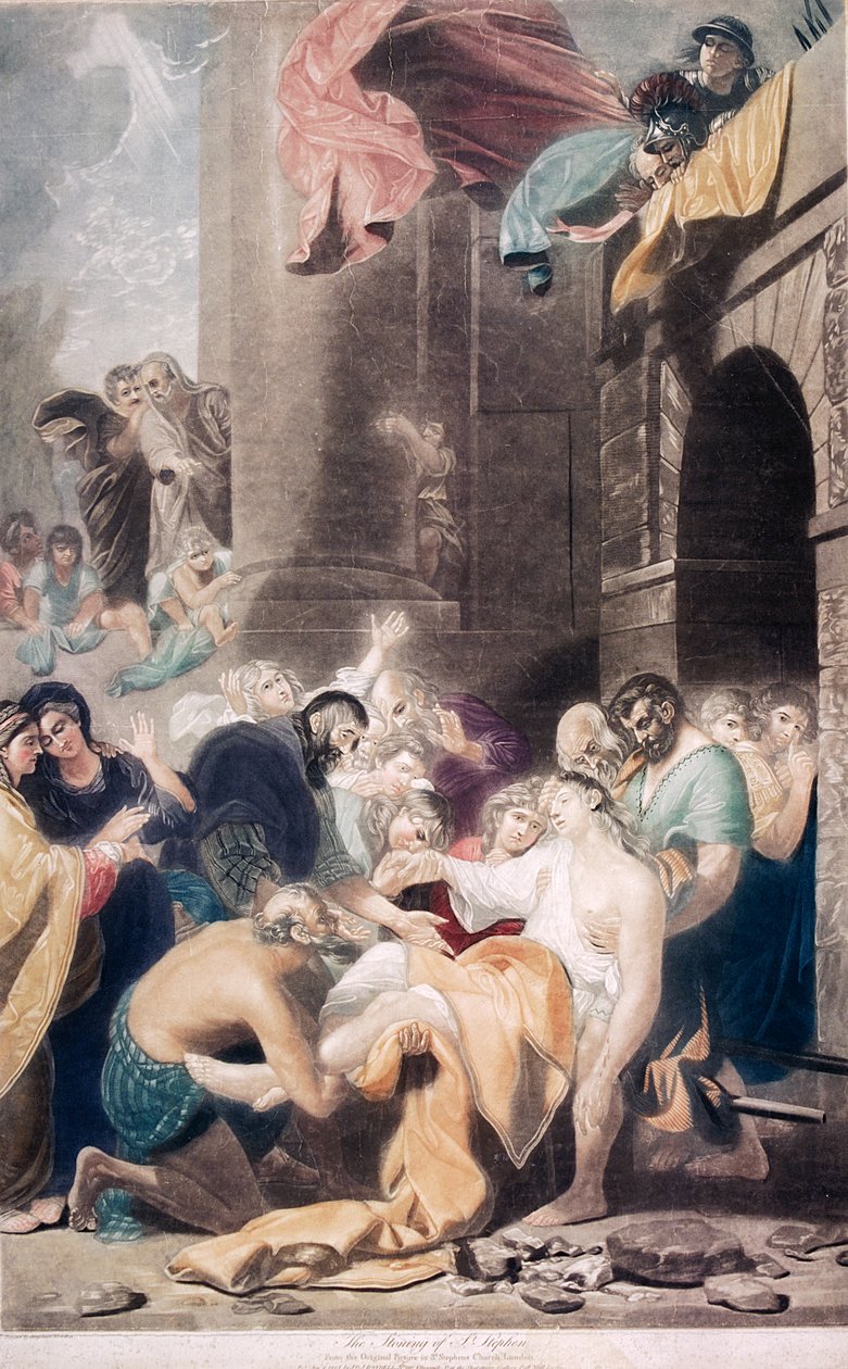 „Szent István megkövezése”, 1801 alkotó: Valentine Green