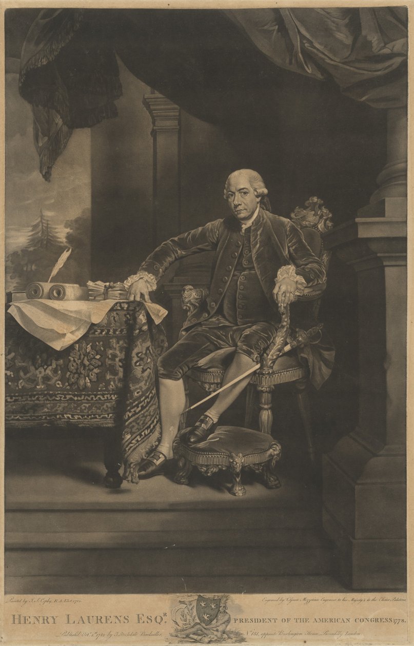 Henry Laurens alkotó: Valentine Green after John Singleton Copley