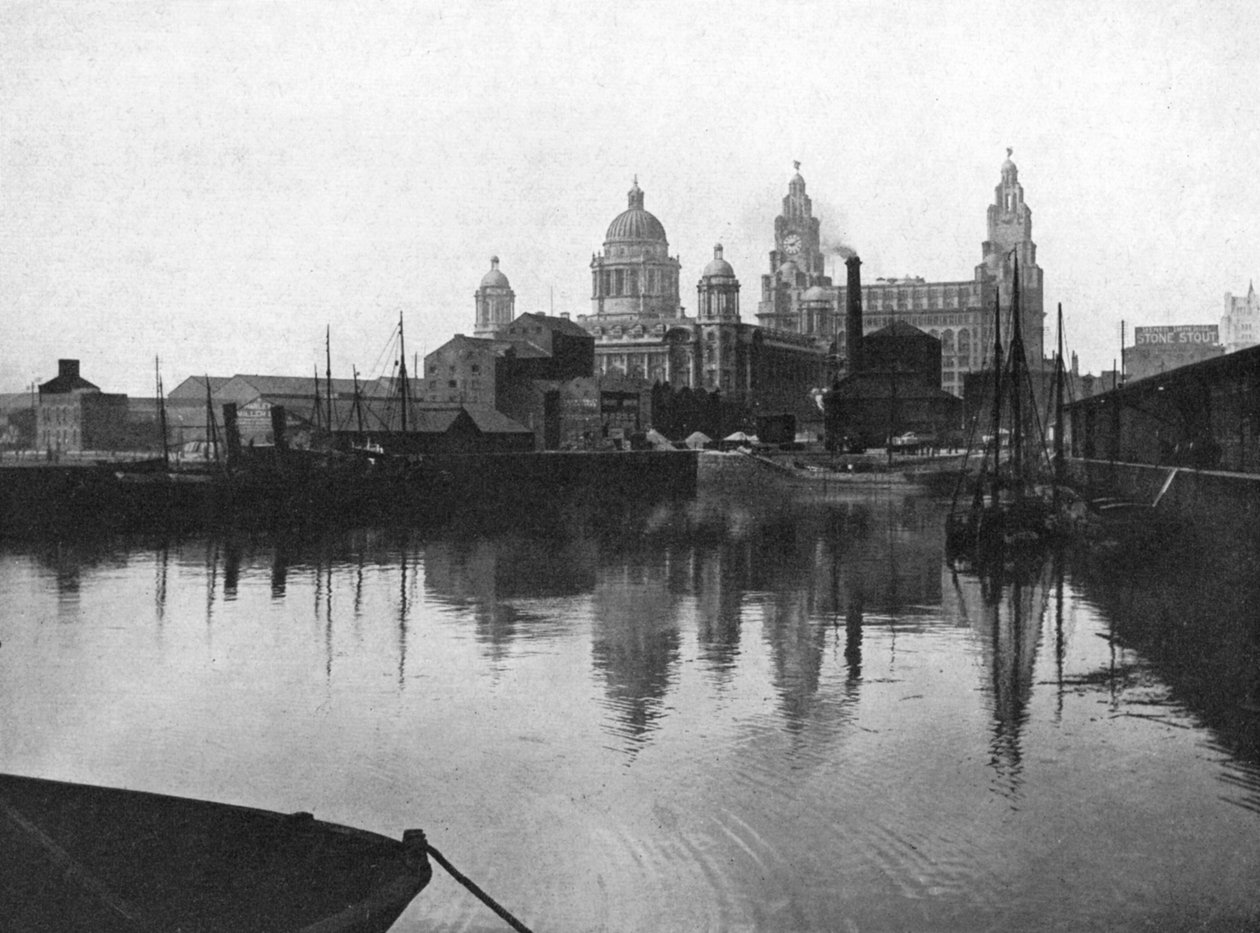 Canning Dock, Liverpool, 1924-1926 alkotó: Valentine and Sons Ltd