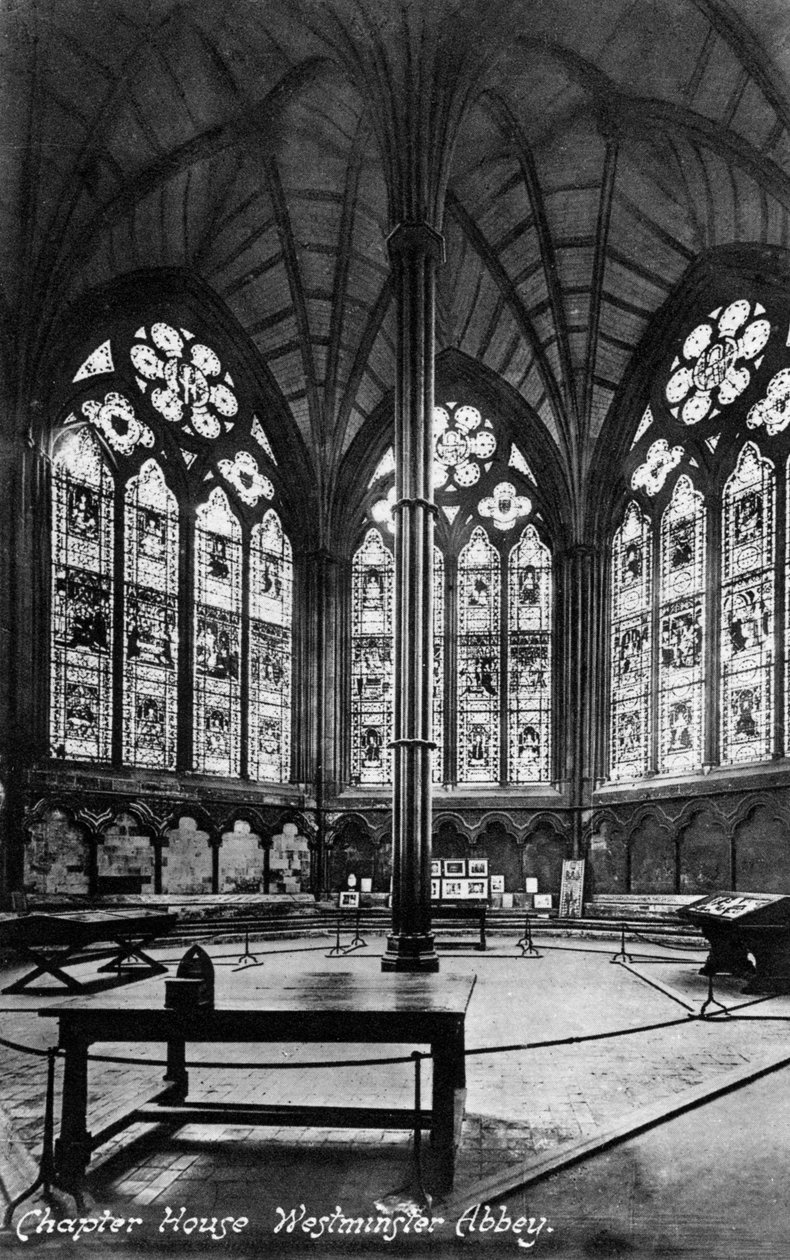 Chapter House, Westminster Abbey, 20. század alkotó: Valentine and Sons Ltd