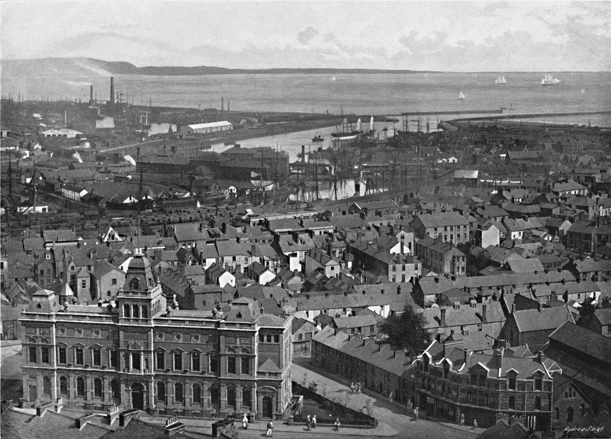 Swansea, 1896 alkotó: Valentine and Sons Ltd