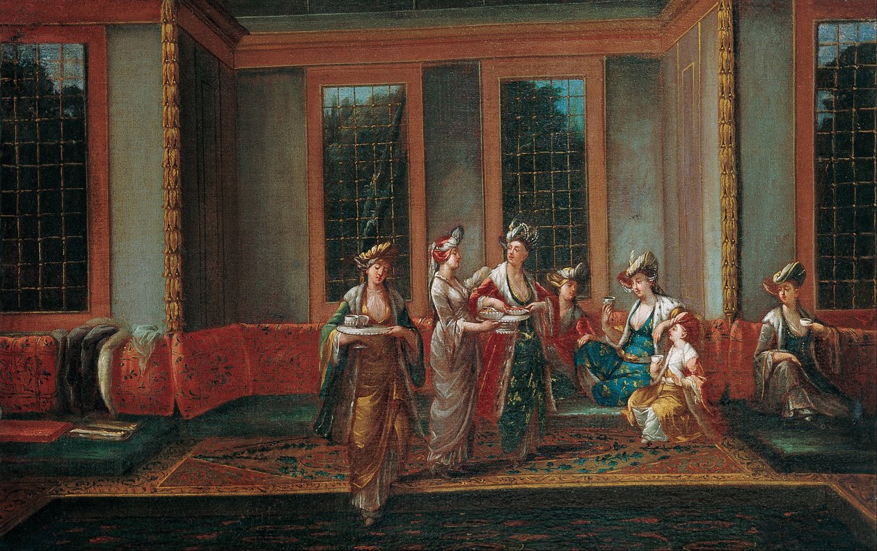 Kávézó nők, 1720-as évek alkotó: Vanmour