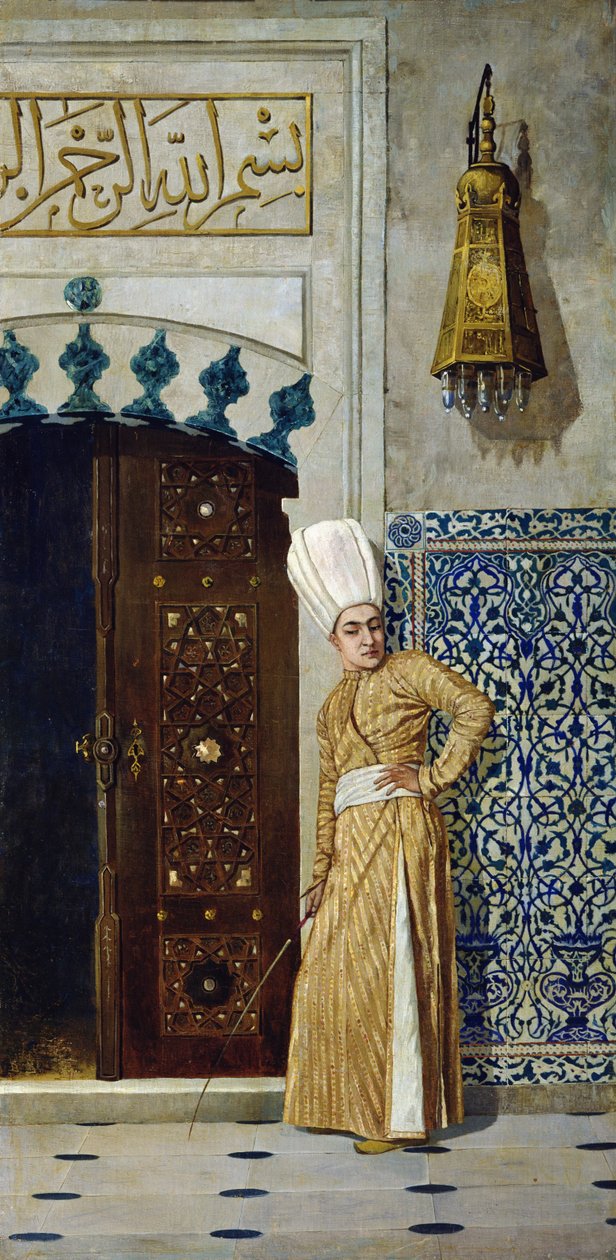 Egy eunuch a hárem ajtaja előtt alkotó: Vasili Vasilievich Vereshchagin